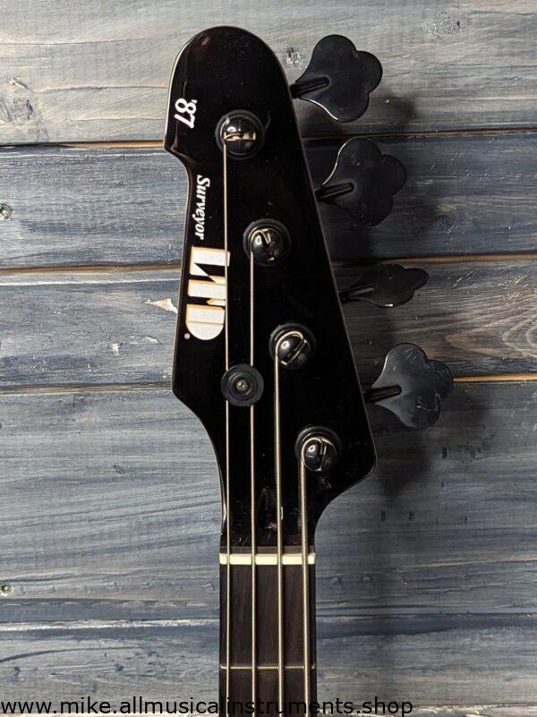 ESPLTD Left Handed SURVEYOR '87 4-String Electric Bass- Black