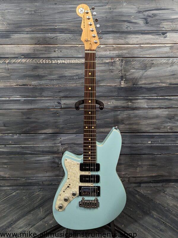 Reverend Left Handed Six Gun HPP Electric Guitar- Chronic Blue - Blem