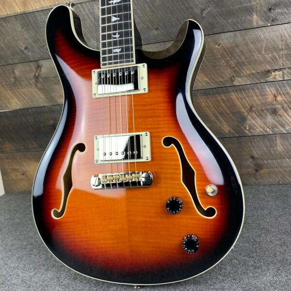 Used PRS SE Hollowbody II - Tri-Color Sunburst With Original Hardshell Case
